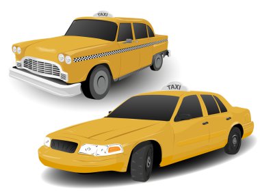 Old and Modern New York Taxis clipart