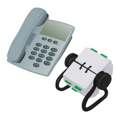 Modern Danışma telefon ve rolodex Ajanda