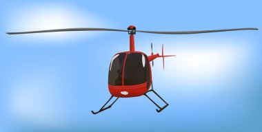 Small News or Traffic Helicopter clipart