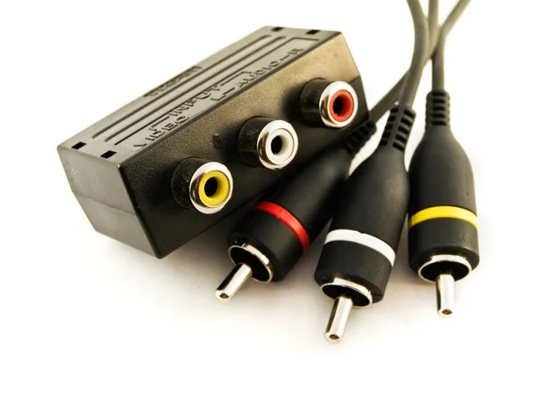 Audio Visual Leads and Connector — Stock Photo, Image