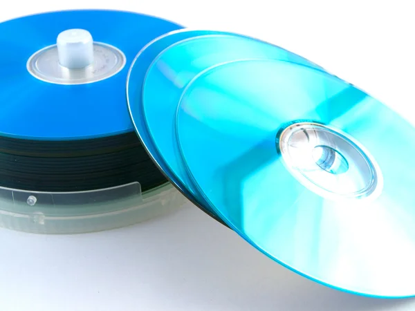 CD DVD Disques sur fond blanc — Photo