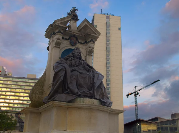 Statuia Reginei Victoria din Manchester — Fotografie, imagine de stoc