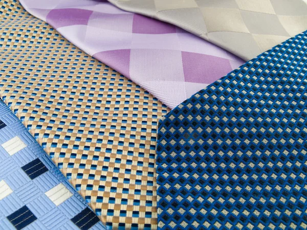 Close Up Neck Ties Showing Pattern — Stock Photo, Image