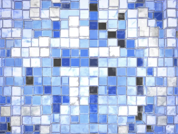 stock image Abstract Blue Glass Square Blocks Background