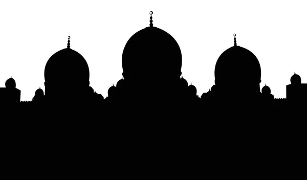 Illustration de la silhouette de la mosquée islamique — Photo