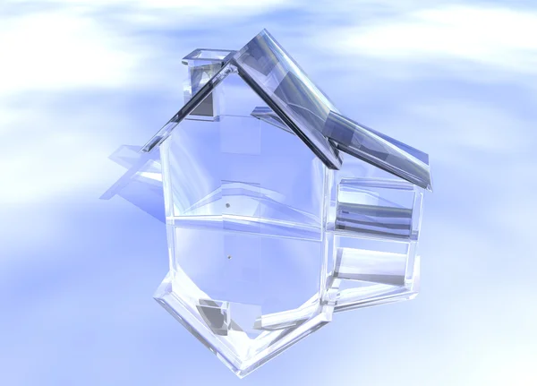 stock image Luxury Clear Glass Diamond House