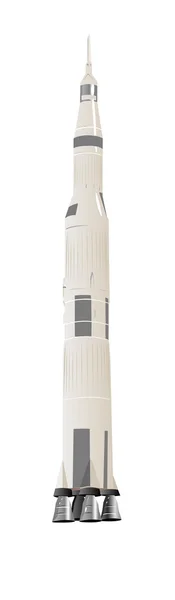 Велика космічна ракета Сатурн-5 — стокове фото