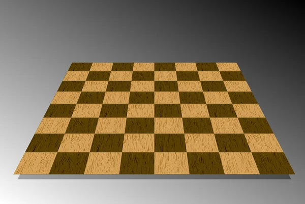 Traditional 3d Wooden Chessboard Illustration — Stock Photo, Image