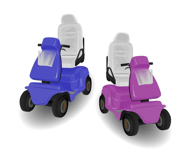 Two Mobility Scooter Illustrations — Stock Photo, Image