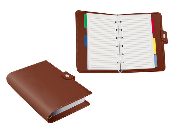 Two 3d Filofax Organiser Folders on White