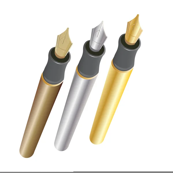 stock image Gold Silver and Bronze Pens