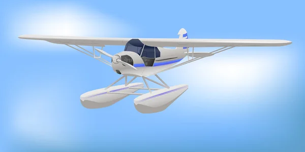 Küçük beyaz hafif uçak — Stok fotoğraf