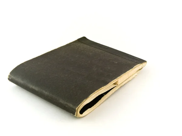 Staré šekovou knížku na bílém pozadí — Stock fotografie