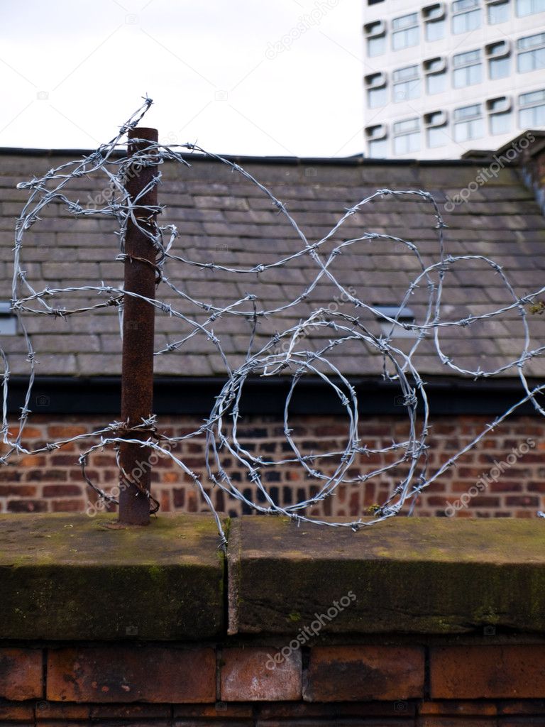 Barbed Wire Protecting House
