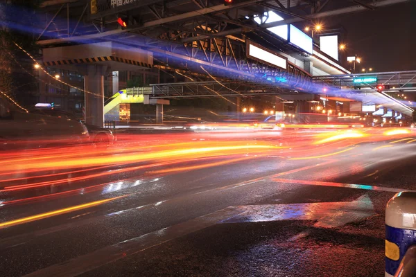 Noche urbana tráficos vista —  Fotos de Stock