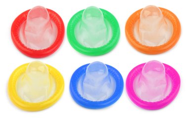 altı renkli prezervatif