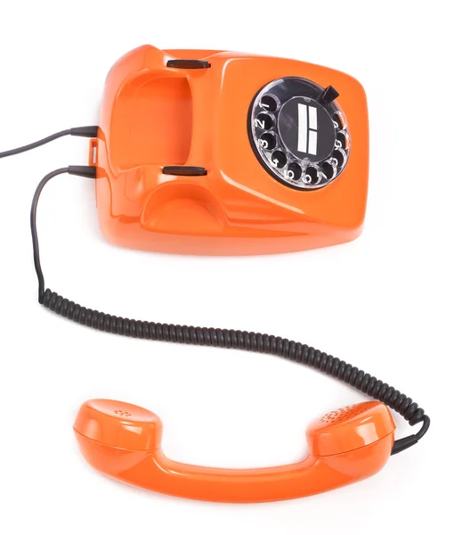 Telefone de discagem clássico em branco — Fotografia de Stock