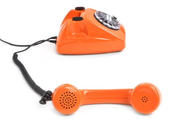 Klasyczne telefoniczne na białym tle — Zdjęcie stockowe