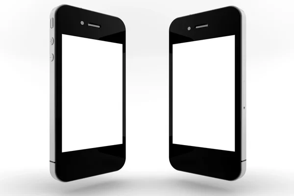 Двох телефонів, ізольовані — стокове фото