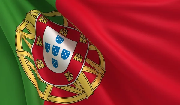 Portugalská vlajka — Stock fotografie