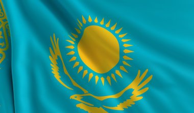 Flag of Kazakhstan clipart