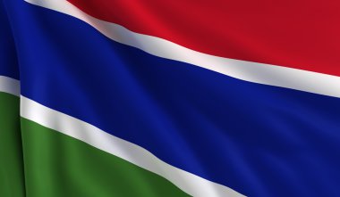 Gambiya Cumhuriyeti bayrağı