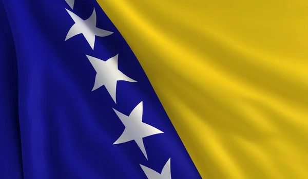 波斯尼亚和黑塞哥维那国旗 — 图库照片