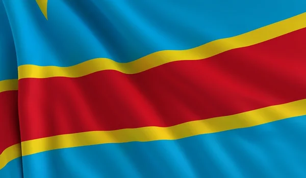 Bandiera della repubblica democratica del congo — Foto Stock