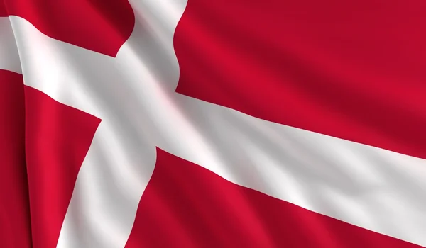 Vlag van Denemarken — Stockfoto