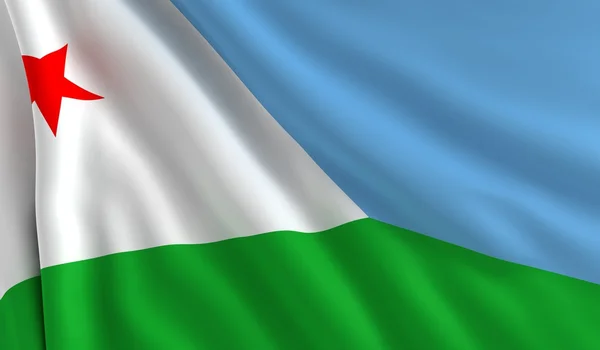 Bandera de djibouti — Foto de Stock