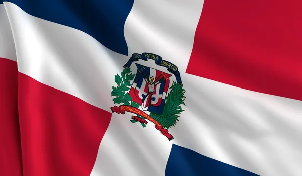Dominikanska republikens flagga — Stockfoto