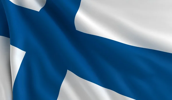 Finlands flagg – stockfoto