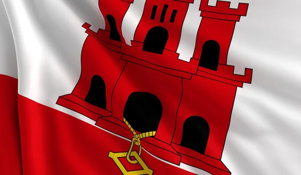 Gibraltár zászlaja — Stock Fotó