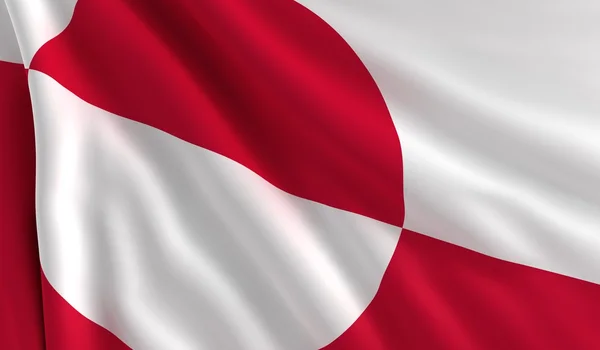 Flagg fra Grønland – stockfoto