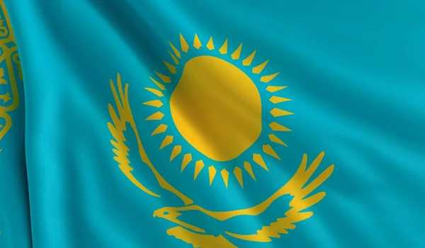 Bandera de Kazajstán — Foto de Stock