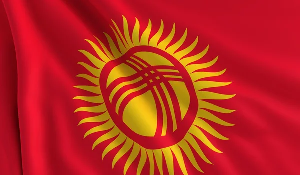 Bandera de kyrgyzstan — Foto de Stock