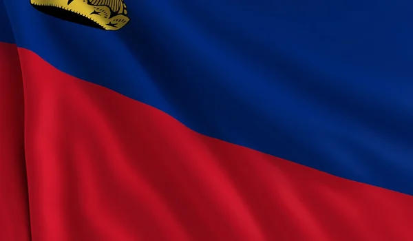 Fahne von Liechtenstein — Stockfoto