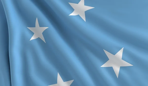 Vlajka Mikronésie — Stock fotografie