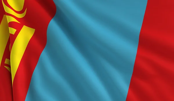 Vlag van Mongolië — Stockfoto