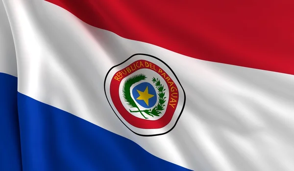 Flagga paraguay — Stockfoto