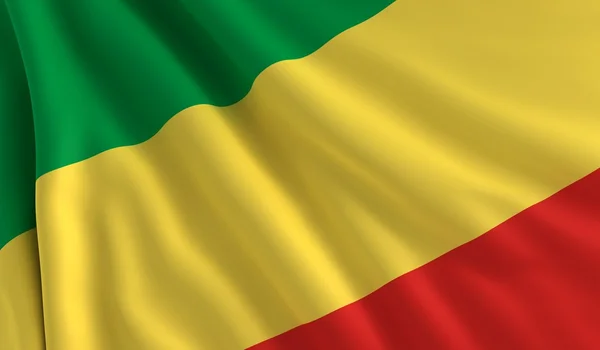 Flag of Republic of the Congo — Stock Photo, Image