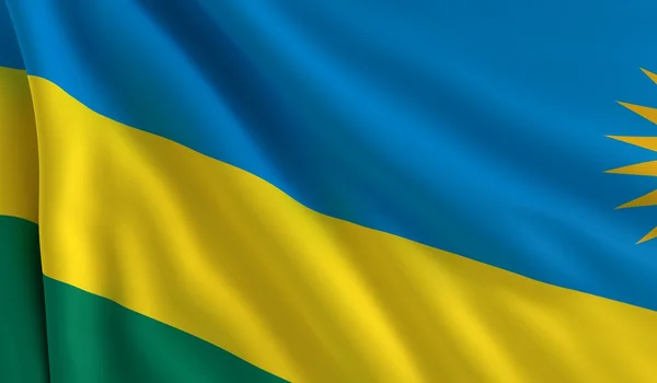 Bandeira de ruanda — Fotografia de Stock