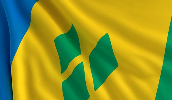 Flaga saint vincent i Grenadyny — Zdjęcie stockowe