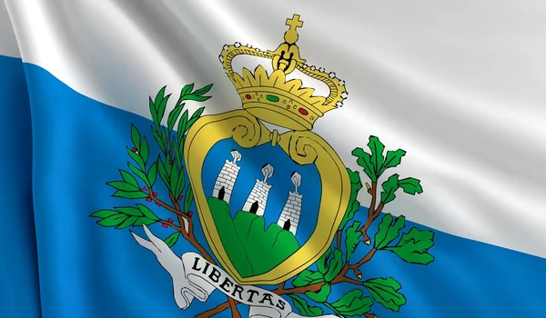 산마리노의 깃발 — 스톡 사진