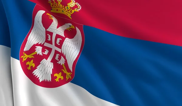 Flagga Serbien — Stockfoto