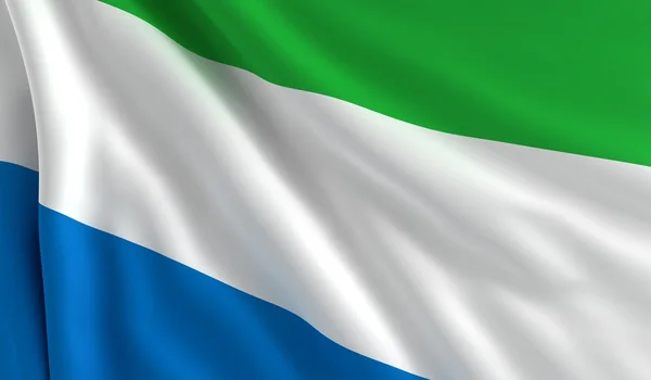 塞拉利昂的国旗 — 图库照片