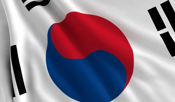 Bandera Korei Południowej — Zdjęcie stockowe
