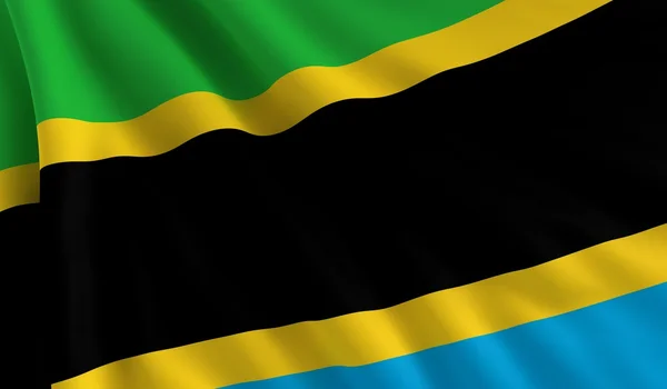 Tanzanya'nın bayrağı — Stok fotoğraf