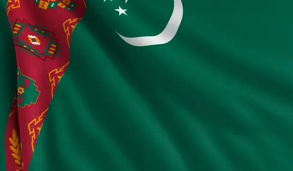 Прапор Туркменістану — стокове фото