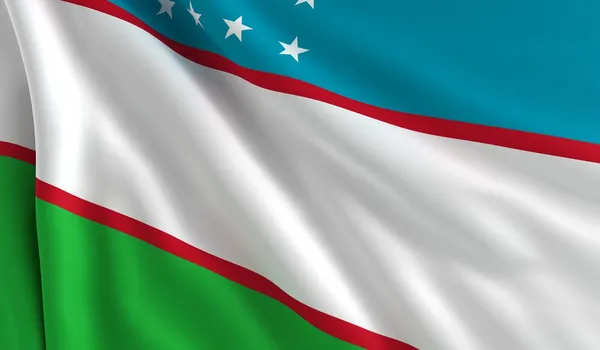Flag of Uzbekistan, — Stock Photo, Image